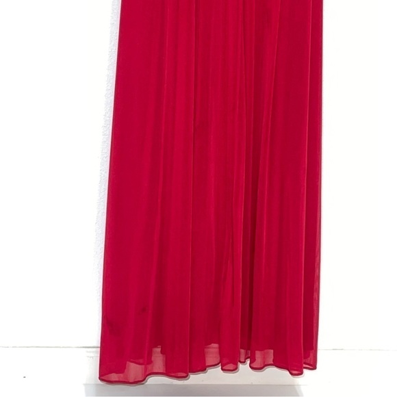 David's Bridal Red Bridesmaid Dress Size 10 - Picture 10 of 16